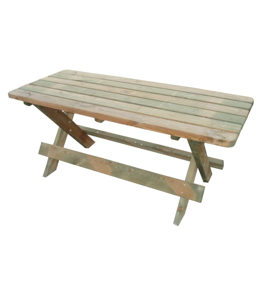 TAVOLO DA ESTERNO IN LEGNO IMPREGNATO 180X75X76H CM